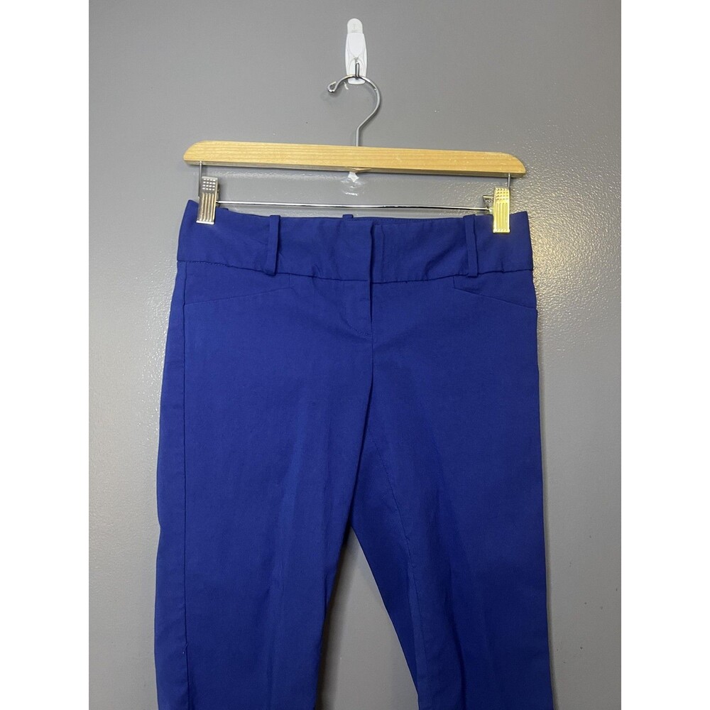 The Limited Pants Womens 0 Blue Exact Stretch Capri Cropped Slim Dress Work